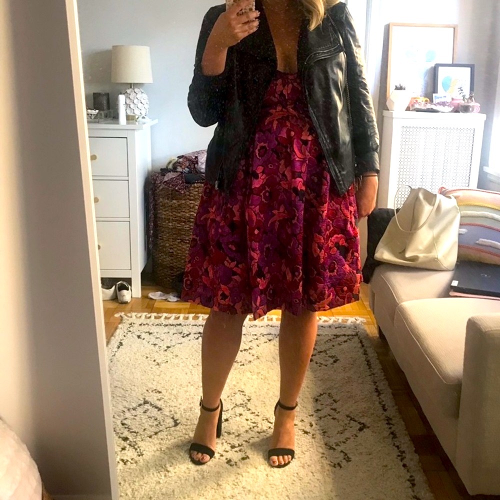 Badgley Mishka Collection floral embroidered dress. Size 10.